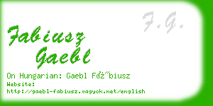 fabiusz gaebl business card